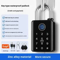 Cadenas intelligent SafetyTuya avec code de combinaison, clé numérique et lecteur d'empreintes digitales biométrique, compatible avec l'application Tuya