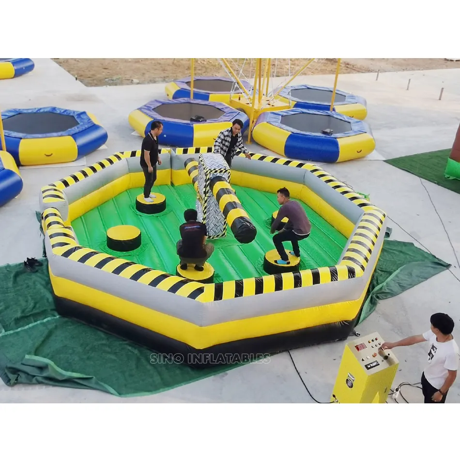 Jeu mécanique gonflable interactif pour enfants et adultes, avec machine rotative de fabrication chinoise