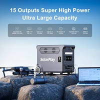 Estación de Energía Portátil SolarPlay Q3600, Batería de Litio de 3840 Wh, Panel Solar, Fuente de Energía para Automóvil, MPPT, Linterna, Encendedor de Cigarrillos