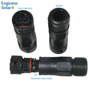 Connecteur étanche Devalan mâle/femelle PC 5 broches triphasé pour système solaire Growatt EG4 Solaredge <span class=keywords><strong>Enphase</strong></span> GoodWe Solis Battery - Product Image 1