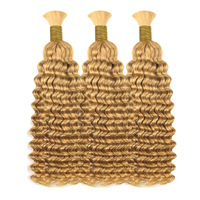 Extensions de cheveux humains bouclés à ondulations profondes BEISHIN, double trame, cheveux vierges indiens Remy, pour tresses bohèmes, 100% cheveux humains, 105g