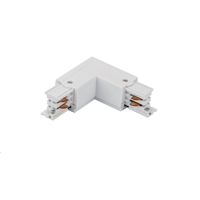 Connecteur en L 4 fils 3 circuits noir et blanc 90° °   Connecteur de rail en forme de L pour accessoires de rail d'éclairage LED