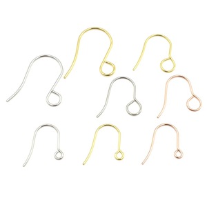 Crochets d'oreille en acier inoxydable plaqués or 18 carats en forme de point d'interrogation pour la fabrication de boucles d'oreilles, accessoires de bijouterie DIY - Product Image 1