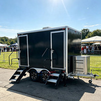 Remorque de toilettes mobiles autonome pour événements extérieurs, idéale pour la location aux États-Unis