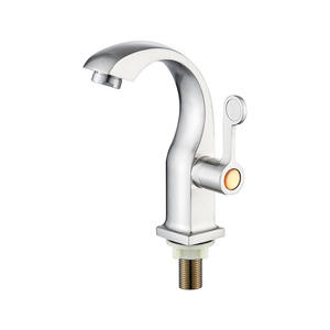 Robinet de lavabo Chenlu à poignée unique, valve en céramique, montage sur plan, finition chromée pour lavabo - Product Image 5