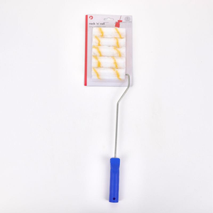 Brocha de Rodillo Esquinera Pequeña de 4 Pulgadas con Cabezal de Pulgar, Modelo con Barra Amarilla y Azul para Pintura y Materiales de Construcción - Product Image 3