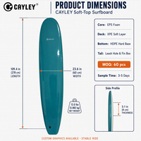 Planche de surf souple pour débutants CAYLEY, longboard en mousse EPS pour la pratique du surf sur la plage et en mer