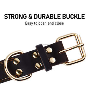 Collar de perro impermeable ajustable más vendido Collar de Mascota de cuero personalizado de lujo con logotipo Estilo clásico duradero para gatos Perros - Product Image 5