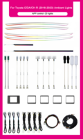 Kit d'éclairage d'ambiance automobile SJC, éclairage intérieur de voiture, moule 1:1 pour Toyota IZOA/CHR 2018-2023, symphonie dynamique, LED 12V, accessoires