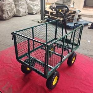 Troli Dorong Tugas Berat 300kg untuk Kebun, Festival, dan Utilitas dengan Roda Pneumatik, Kereta Dorong, Trailer, Material Logam - Product Image 2