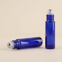 Flacons à bille en verre ambré transparent de 10 ml, couleur personnalisée, vides et rechargeables pour huiles essentielles, parfums, sérums de soin de la peau, impression sérigraphique