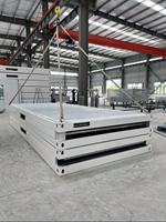 Maison conteneur pliable en Z durable de 20 pieds avec structure en acier thermolaqué, isolation en laine de roche A1, maison mobile préfabriquée en kit