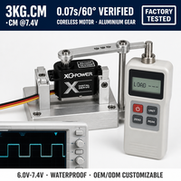 Servomoteur RC Crawler XQ-S1009D 7.7g 3kg Mini Servomoteur Numérique Sans Noyau à Engrenages Métalliques Étanche 7.4V pour Micro Voiture SCX24 Vente en Gros OEM
