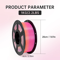 Filament PLA WEIDI couleur bonbon 1 kg 1,75 mm, filament d'impression haute température FDM, tiges en plastique pour impression 3D, pour impression de surface