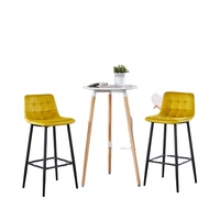 Chaises de bar réglables en velours de luxe, base métallique, hauteur de comptoir, pour salle à manger, chambre, salon, cuisine, restaurant - Offre Spéciale