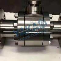 Vanne à boisseau sphérique à brides en acier inoxydable 316 forgé API 6D à montage sur trunnion pour systèmes de pipelines de gaz et d'hydrocarbures haute pression