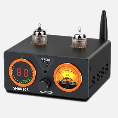 HiFi Tube Preamplifier with Bt DAC High Resolution Audio Decoder Compact Desktop Amp