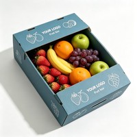 Boîte d'emballage en carton ondulé pour fruits et légumes, fabriquée avec des matériaux recyclés écologiques, robuste, pour l'expédition et l'envoi postal