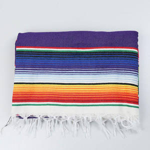 Mantel Mexicano Estampado a Rayas, Impermeable, <span class=keywords><strong>para</strong></span> Decoración de Bodas y <span class=keywords><strong>Fiestas</strong></span>, Mantel Cuadrado Grande de Algodón, Tipo Serape, <span class=keywords><strong>para</strong></span> Exteriores - Product Image 4