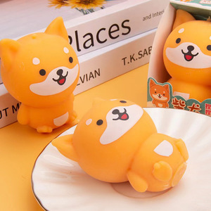 Juguete Antiestrés de TPR con Forma de Animal de Dibujos Animados, Shiba Inu, Relleno de Harina, de Rebote Lento, para Niños y Adultos, Venta al Por Mayor - Product Image 6