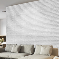 Panneau mural en PVC 3D moderne décoratif intérieur/extérieur 19,7*19,7 pouces avec design imperméable et anti-moisissure pour salon
