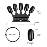 Carte de couleurs professionnelle pour ongles en forme de couronne avec anneau métallique pour la pratique et la formation en gel polish