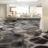 Luxuriöser, feuerfester Teppichboden aus Wolle mit Gold-Blau-Print für Bankettsäle, Hochzeitshallen, Theater und Hotels – China-Preis