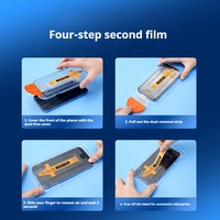 Film de dépoussiérage facile en un clic pour iPhone 16pro 15pro Film de verre trempé haute définition pour iPhone 14 13 12 Protecteur d'écran