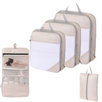 Bolsa de Almacenamiento de Viaje de Gran Capacidad, Impermeable, de Tela Oxford, Organizador de Maletas, Bolsa de Compresión Portátil para Clasificar Ropa