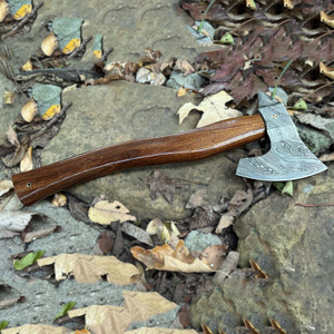 High Quality Damascus Steel Bearded <b>Axe</b> Hand Forged Wood <b>Handle</b> Custom Logo Outdoor Camping <b>Axe</b> Wholesale Custom Damascus <b>Axes</b> - Product Image 4