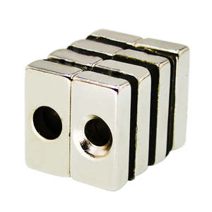 접시 구멍이 있는 강력한 블록 네오디뮴 자석 N52 NdFeB 강력한 영구 자석 사각형 냉장고 자석 - Product Image 5