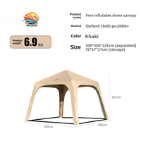 Dôme gonflable Mountain Guest pour le camping en plein air, auvent pour le camping de nuit, coupe-vent, imperméable, pare-soleil, auvent