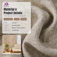 Rideaux occultants 100% polyester, tissage jacquard de luxe, aspect lin très lourd 425 GSM, sur mesure pour les fenêtres du salon