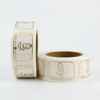 Étiquettes personnalisées en feuille d'or sur rouleau, transparentes en vinyle, pour emballage de bouteilles cosmétiques, étiquettes autocollantes imperméables à la chaleur