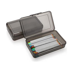 <b>Big</b> Pencil Case Custom Multifunctional Transparent Plastic Color Pencil <b>Box</b> - Product Image 2