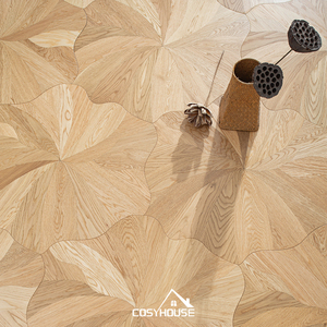 Châu Âu sồi trắng hoa sen hình dạng nghệ thuật sàn gỗ Thiết kế sàn gỗ sồi đa lớp thiết kế sàn gỗ cho chương trình phòng và nhà - Product Image 4