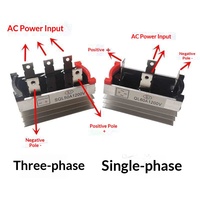 Module d'alimentation redresseur à pont de diodes triphasé DOTO 50A 1200V avec boîtier métallique en aluminium SQL 50A 1200V