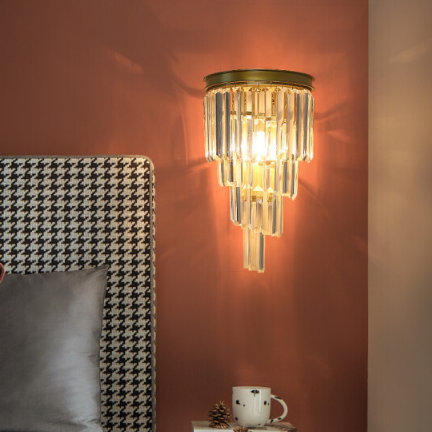 Simig Освещение американский Роскошный Кристалл промышленный RH Хрустальный настенный светильник с лампой E14