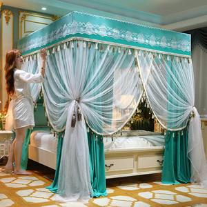 Nouvelle conception <span class=keywords><strong>de</strong></span> luxe, moustiquaire carrée pour <span class=keywords><strong>lit</strong></span>, grande taille, style princesse en dentelle pour filles, <span class=keywords><strong>lit</strong></span> queen size - Product Image 3