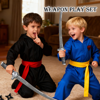Ensemble d'armes de jeu en forme d'épée de ninja