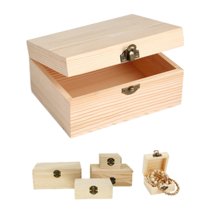 Promotional Wooden Ring Boxes Luxury Wooden Gift Box with lock Custom Wooden Box For Jewellery