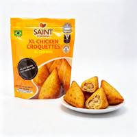 Pochette à fermeture éclair en plastique personnalisée avec logo pour emballage alimentaire surgelé de poulet brésilien XL Coxinha Croquettes