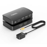 Fjgear Offres Spéciales Commutateur KVM USB 2.0 30Hz 2/16 Ports HDMI 4K, Commutateur 4/8 Ports Partage Clavier Souris Imprimante