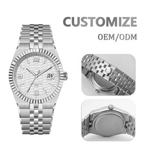 Orologio da <span class=keywords><strong>Uomo</strong></span> <span class=keywords><strong>di</strong></span> Lusso a Marchio Privato OEM <span class=keywords><strong>di</strong></span> Nuovo Design in Acciaio Inossidabile 316L, Impermeabile Fino a 50m, <span class=keywords><strong>Orologi</strong></span> con Logo Personalizzato OEM - Product Image 3