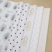 Rouleau de papier de soie imprimé sur mesure, papier de soie translucide pour emballage, faible MOQ pour bouteilles de vin, vêtements, emballage cadeau