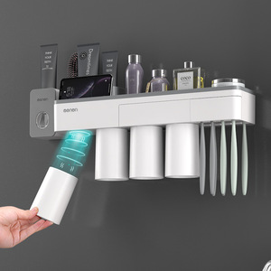 Di alta qualità in PVC spazzolino da denti da parete mensola scatola di immagazzinaggio di <span class=keywords><strong>plastica</strong></span> <span class=keywords><strong>Set</strong></span> Organizer da <span class=keywords><strong>bagno</strong></span> - Product Image 3