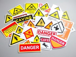 Customised hazard warning stickers for production equipment; printing of waterproof durable and strong-adhesive warning stickers - Product Image 6