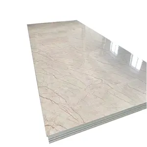 Hot selling 4x8 marble pvc sheet Marble alternative PVC marble sheet coated with UV for interior decoration