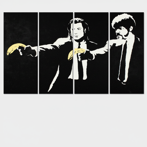 Tableau sur toile authentique de Banksy Pulp Print - Pièce de décoration élégante, lot de 4 toiles - Product Image 2