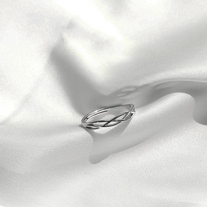 Geometric Line Ring Silver Plated Minimalist Design Open Index Finger Women's Jewelry Gift - Product Image 2